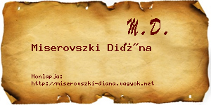 Miserovszki Diána névjegykártya